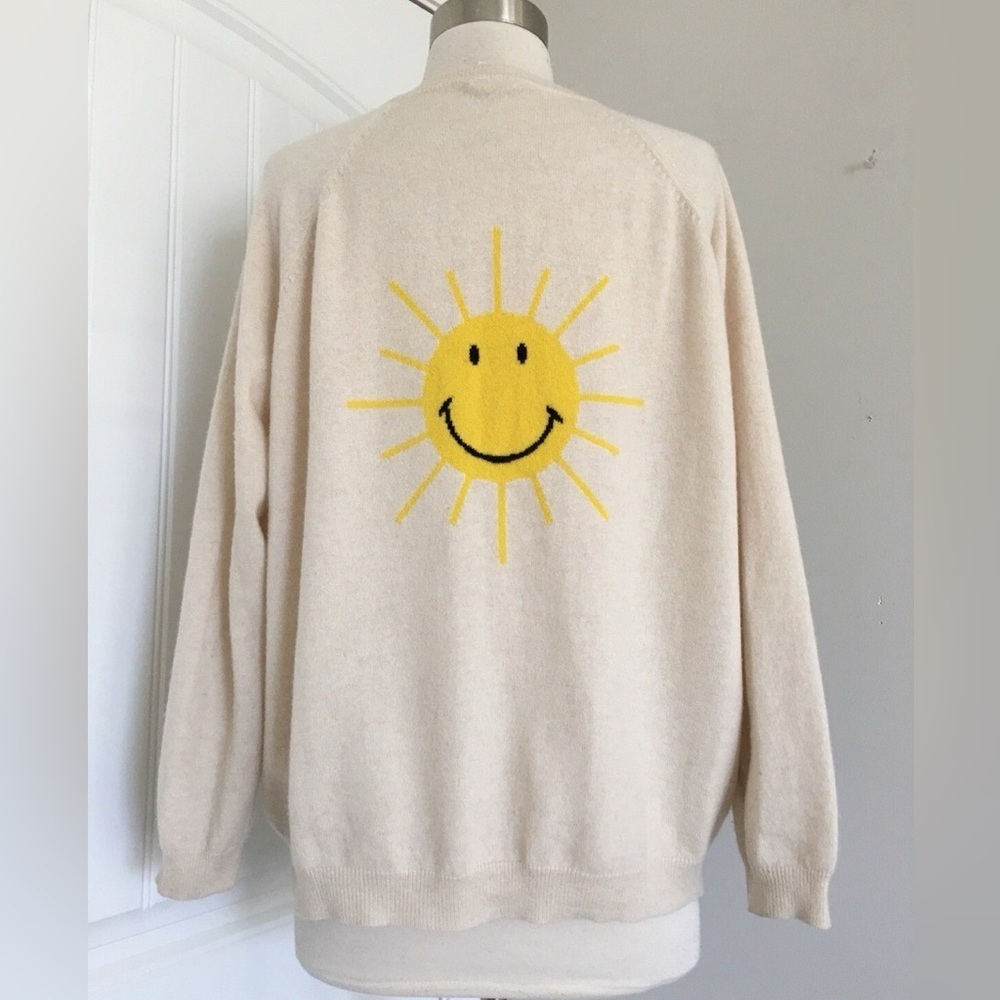 JUMPER 1234- Pearl Smiley Sunshine Cardigan - Size 2 - Picture 4 of 6